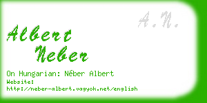 albert neber business card